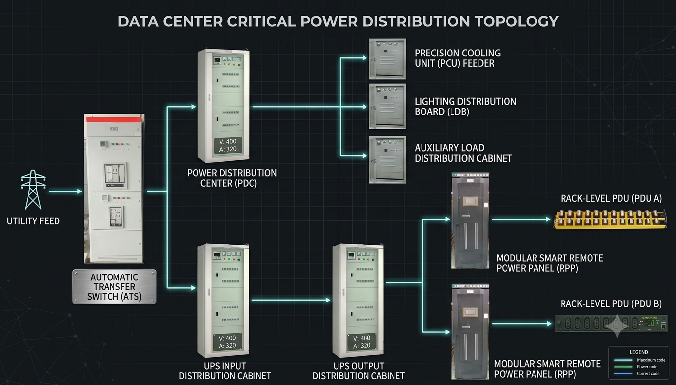 Schematic Logic Workflow for LV Input, Feeder, and Terminal Row Distribution Panels